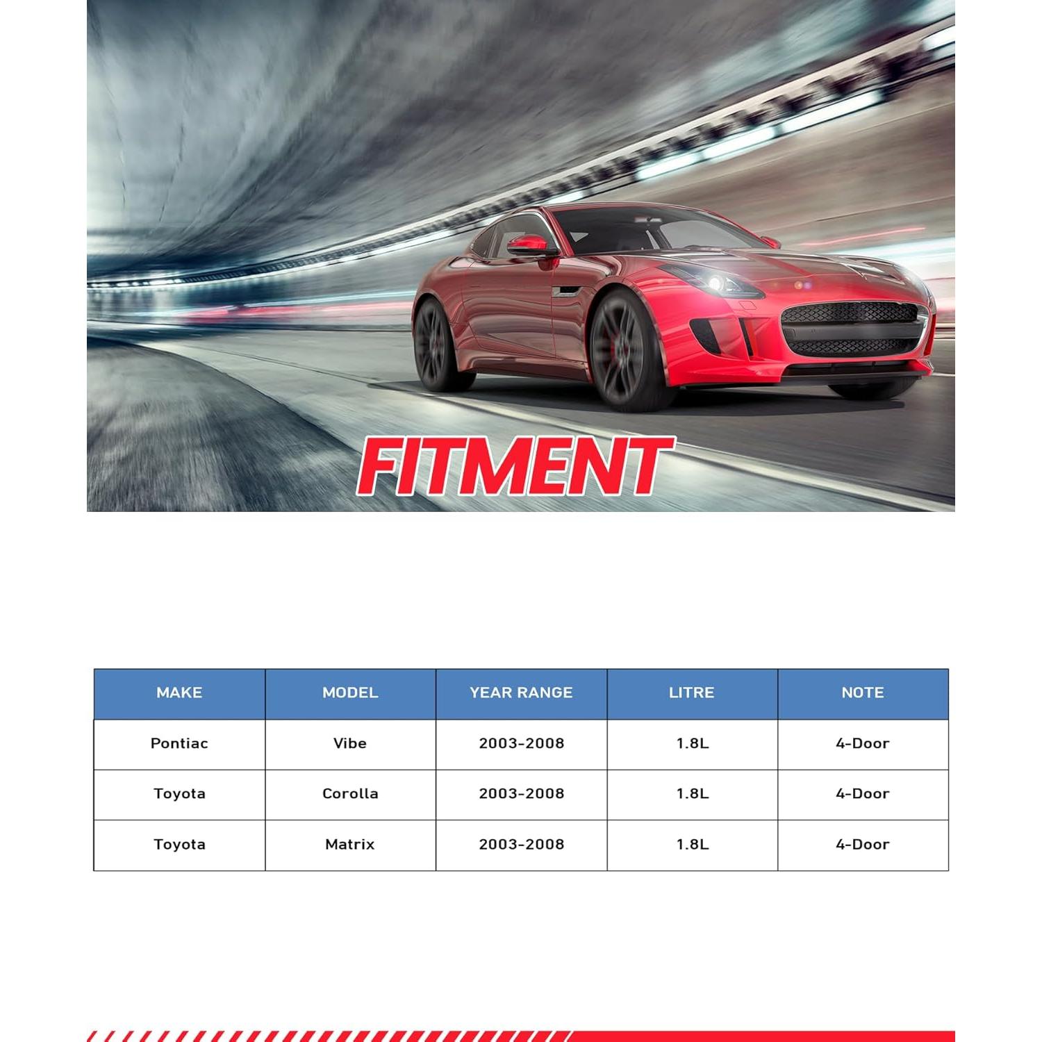 Calipers de Freno Delantero GAIASURGE para Toyota Corolla 2003-2008