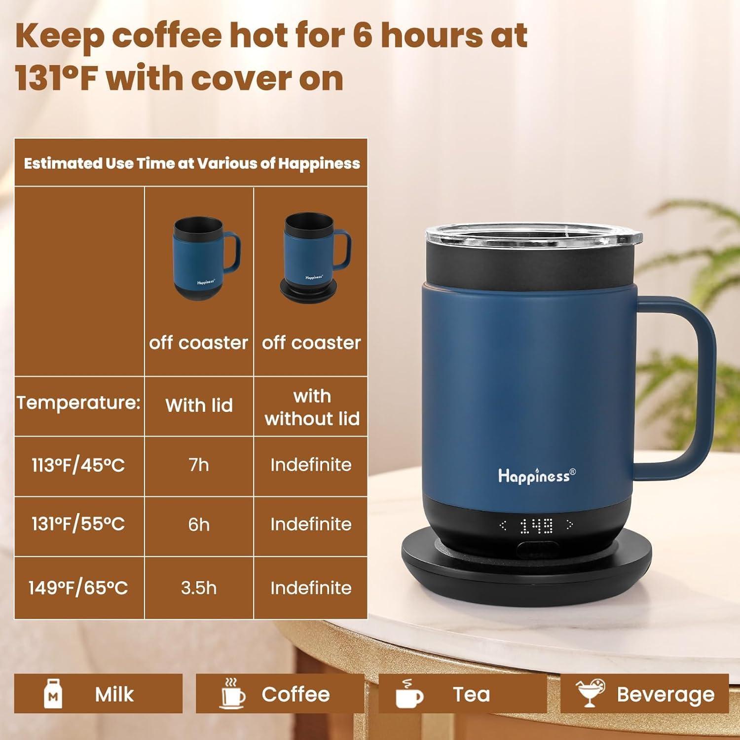 Taza de Café Inteligente Happiness 473ml Control Temperatura
