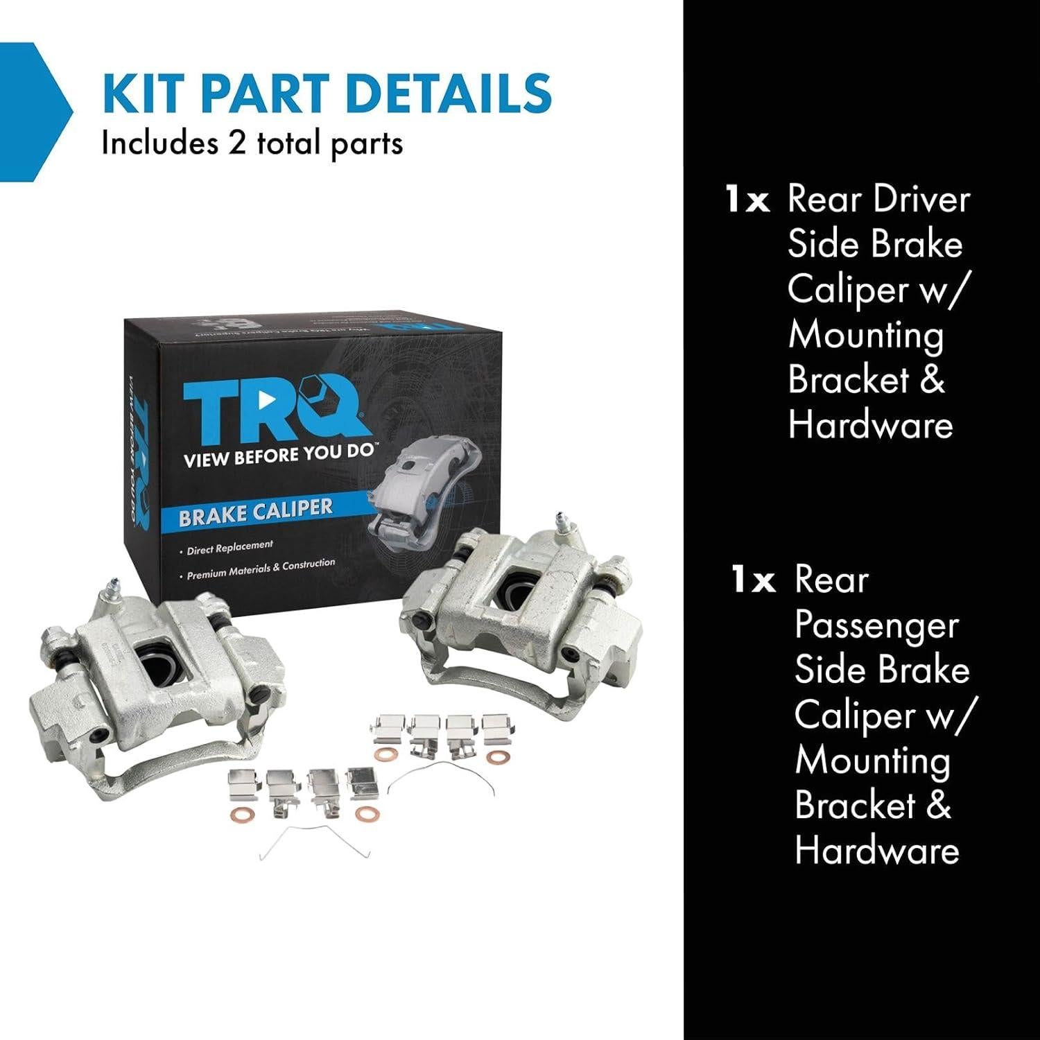 Juego de Calipers de Freno TRQ 2 Piezas para Lexus y Toyota