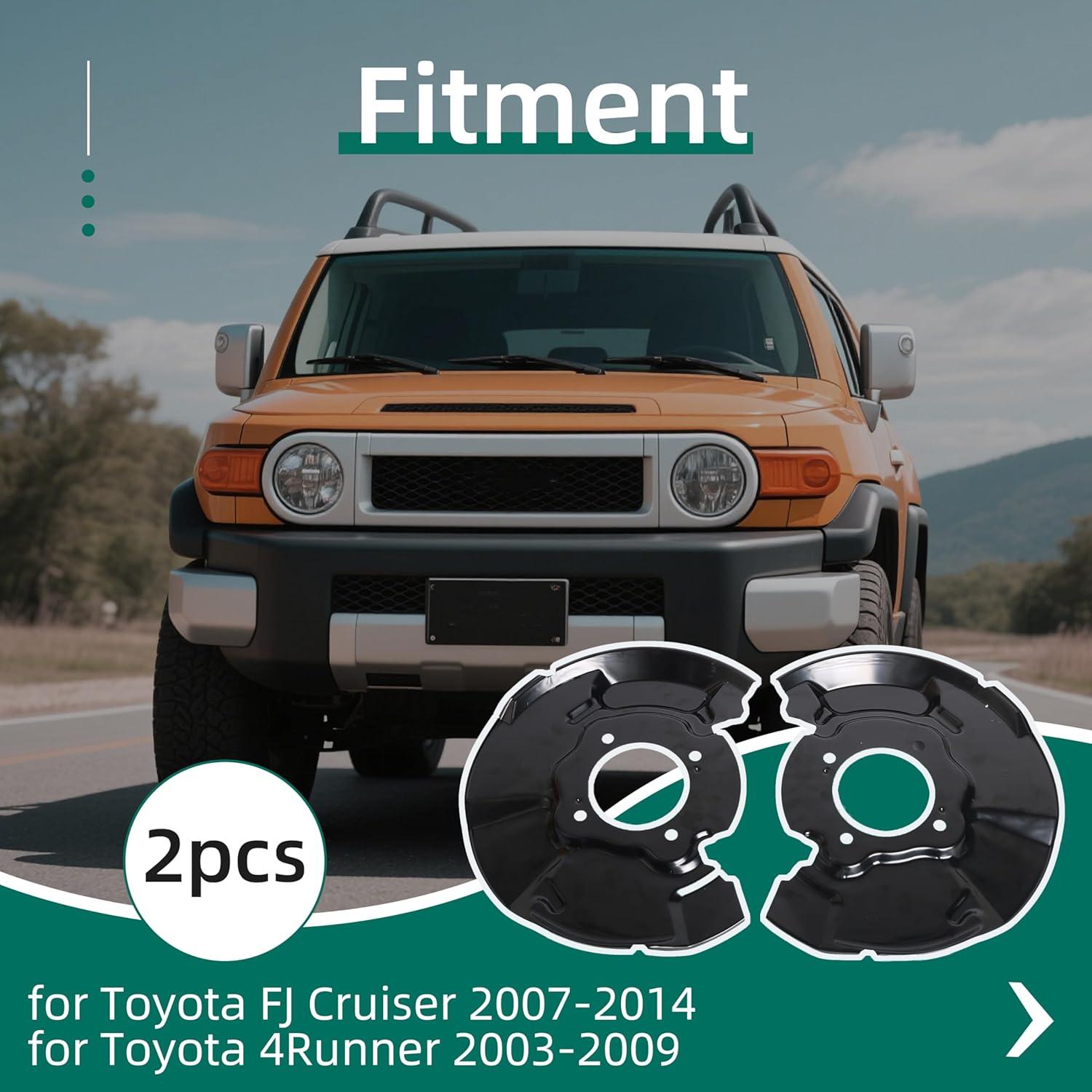 Juego de Escudos de Polvo de Freno Delantero Riyhch para Toyota