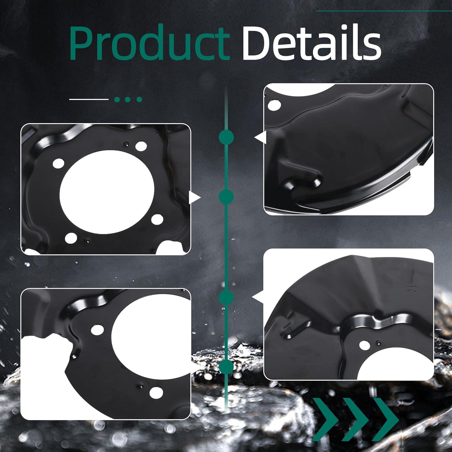 Juego de Escudos de Polvo de Freno Delantero Riyhch para Toyota