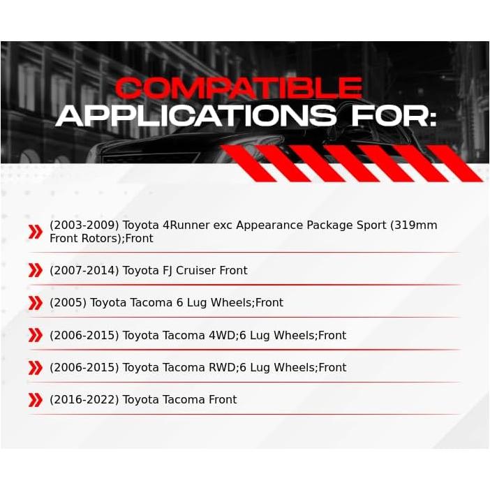 Kit de Freno Delantero R1 Concepts Cerámico Toyota 4Runner FJ Tacoma