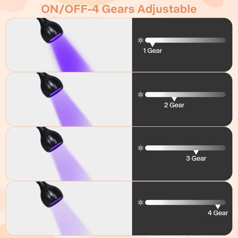 Lámpara UV para Uñas Mlogiroa 3W con Brazo Flexible y USB