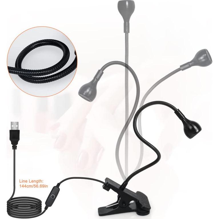 Lámpara UV para Uñas Mlogiroa 3W con Brazo Flexible y USB