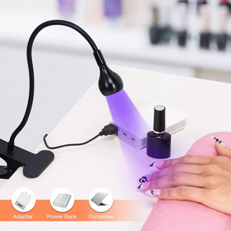 Lámpara UV para Uñas Mlogiroa 3W con Brazo Flexible y USB