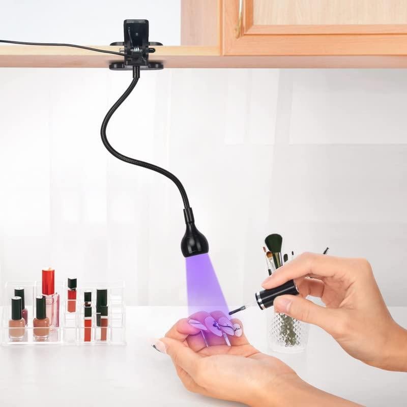 Lámpara UV para Uñas Mlogiroa 3W con Brazo Flexible y USB
