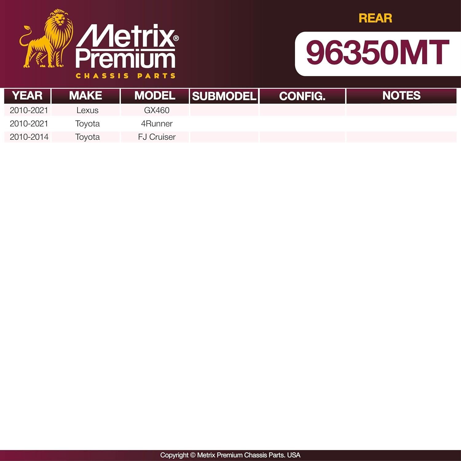 Disco de Freno Ventilado Metrix 312mm Trasero 2 Piezas Toyota/Lexus