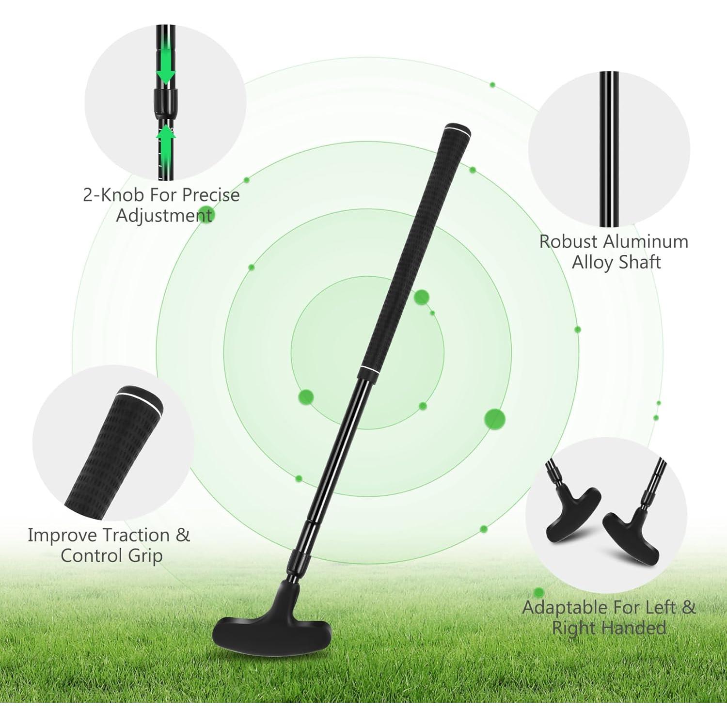 Putter de Golf Jeemeele GEFOO1 Ajustable con Pelota y Copa