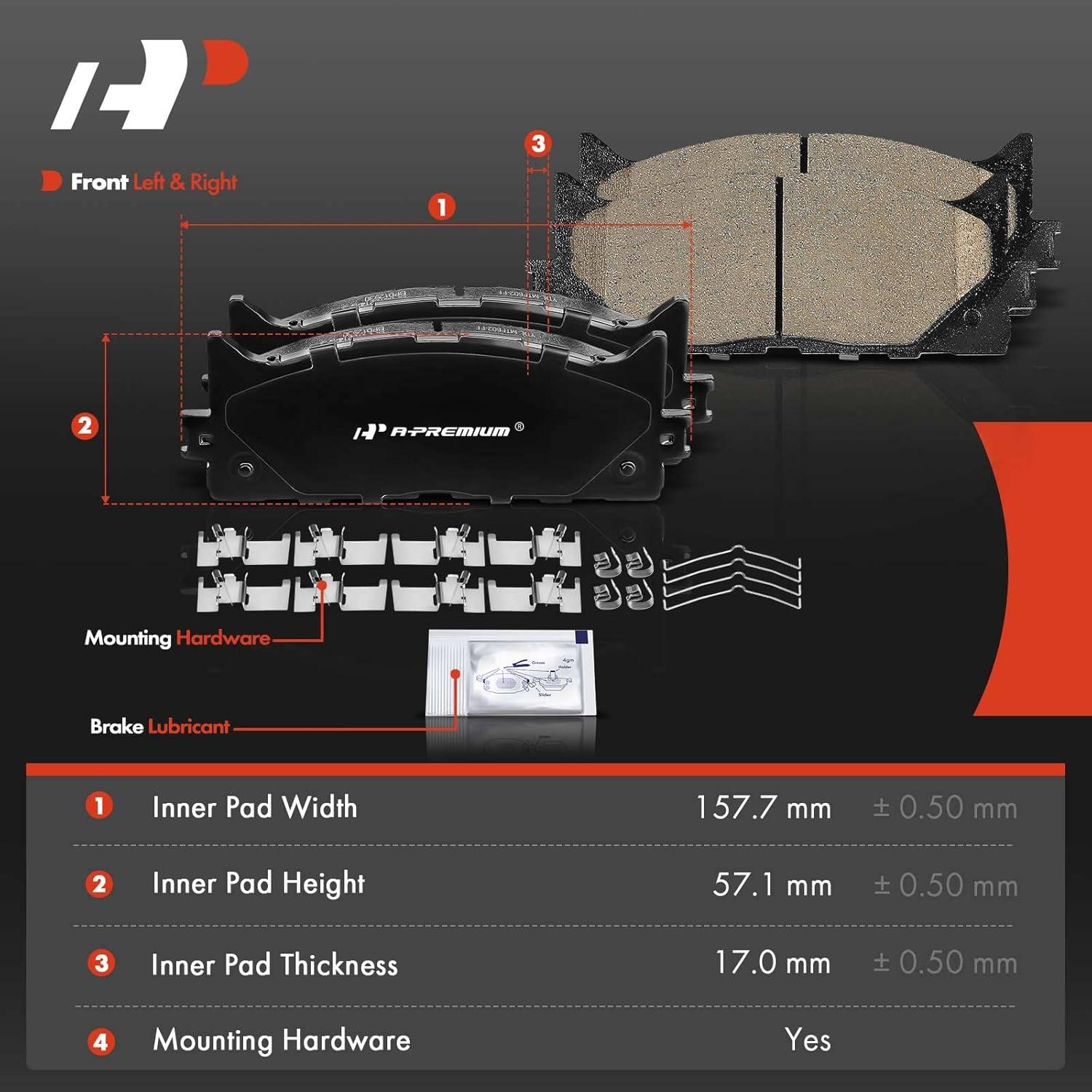 Juego de Pastillas de Freno Cerámicas A-Premium 8 Pcs Lexus Toyota