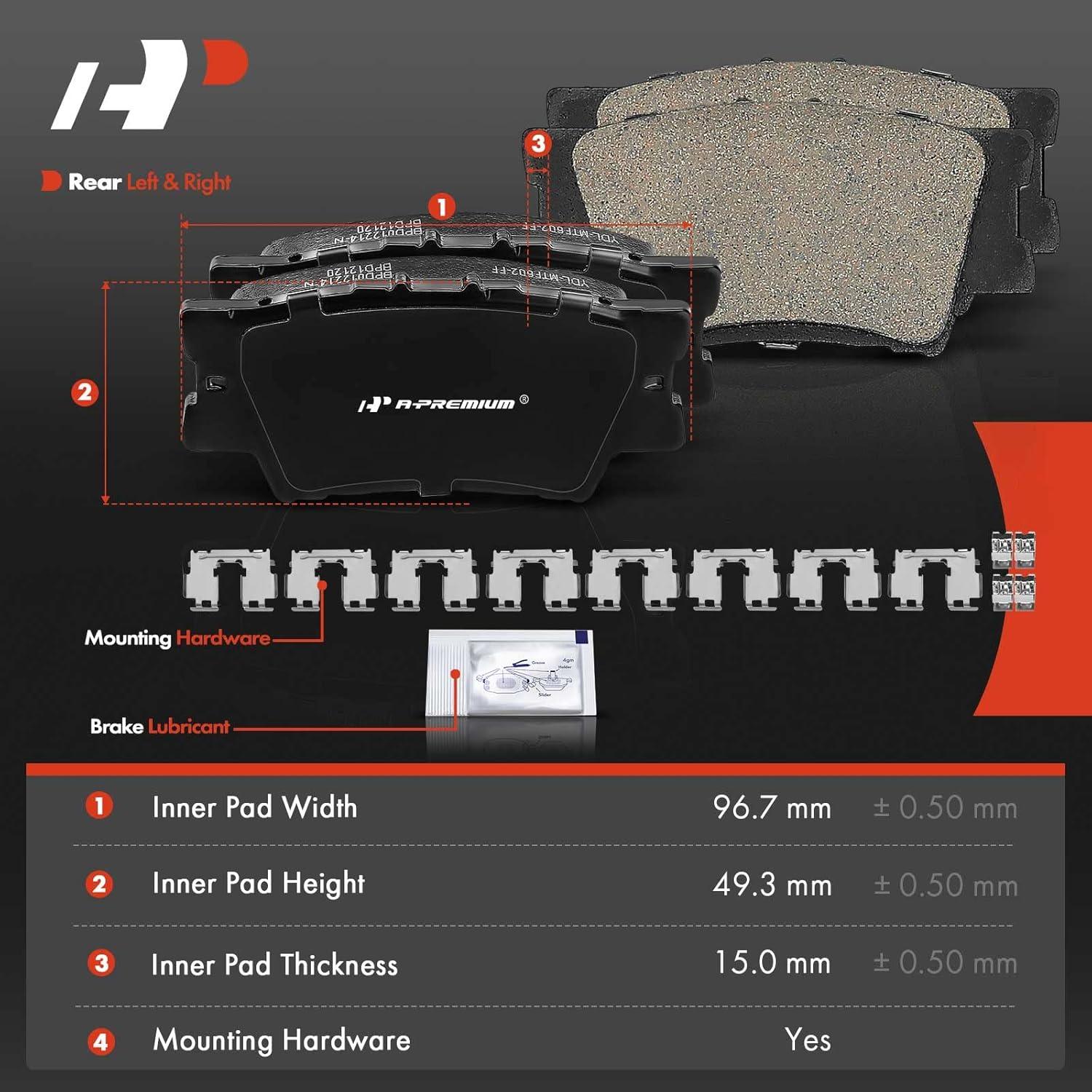 Juego de Pastillas de Freno Cerámicas A-Premium 8 Pcs Lexus Toyota