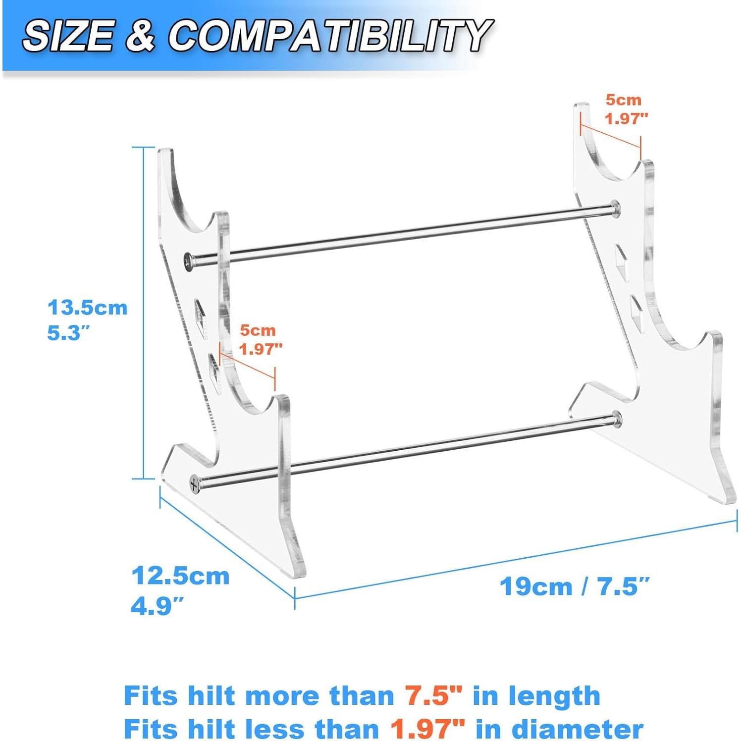 Soporte Acrílico para Sable de Luz Cosmos 2 Niveles 19 cm