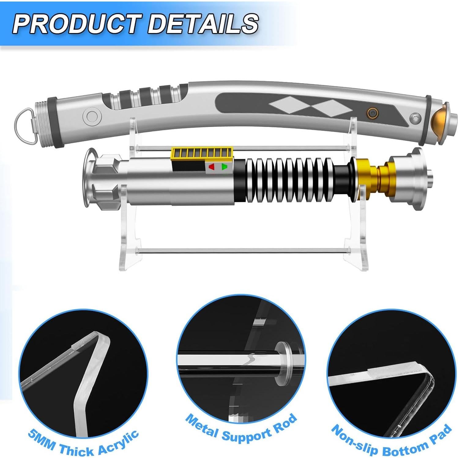 Soporte Acrílico para Sable de Luz Cosmos 2 Niveles 19 cm