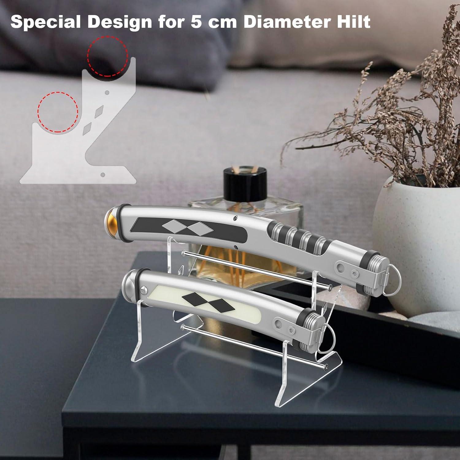 Soporte Acrílico para Sable de Luz Cosmos 2 Niveles 19 cm