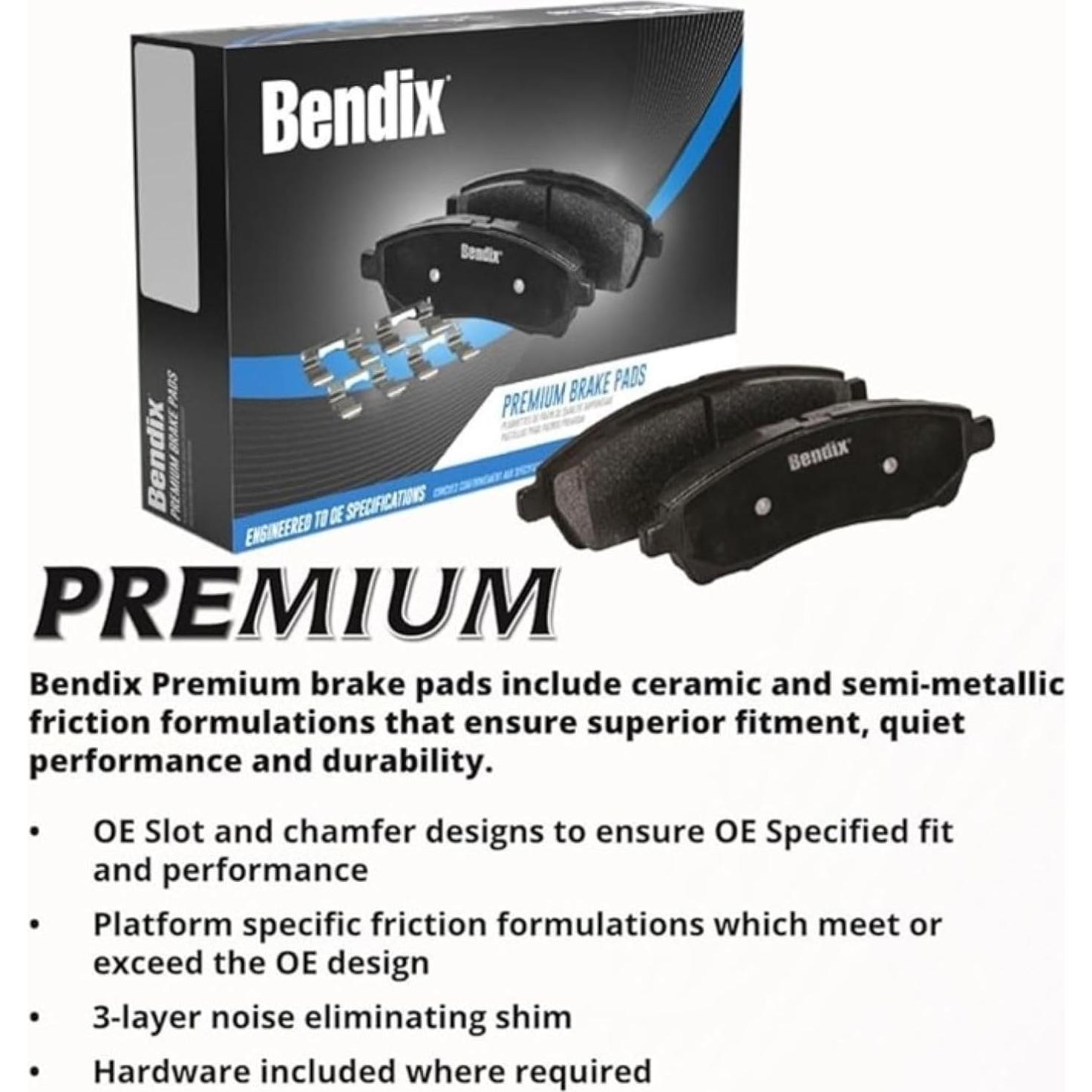 Pastillas de Freno Semimetálicas Bendix SBM2439 para Lexus y Toyota