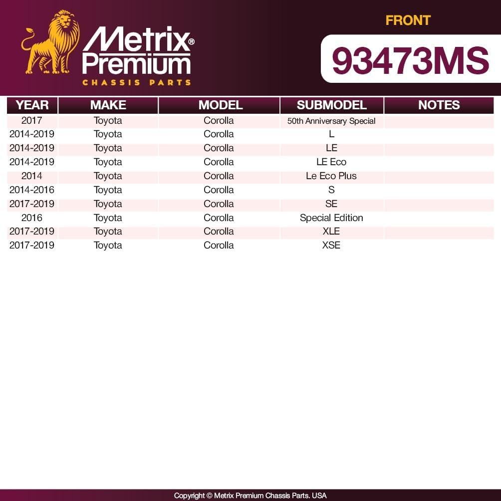 Pastillas de Freno Semimetálicas Metrix para Toyota Corolla