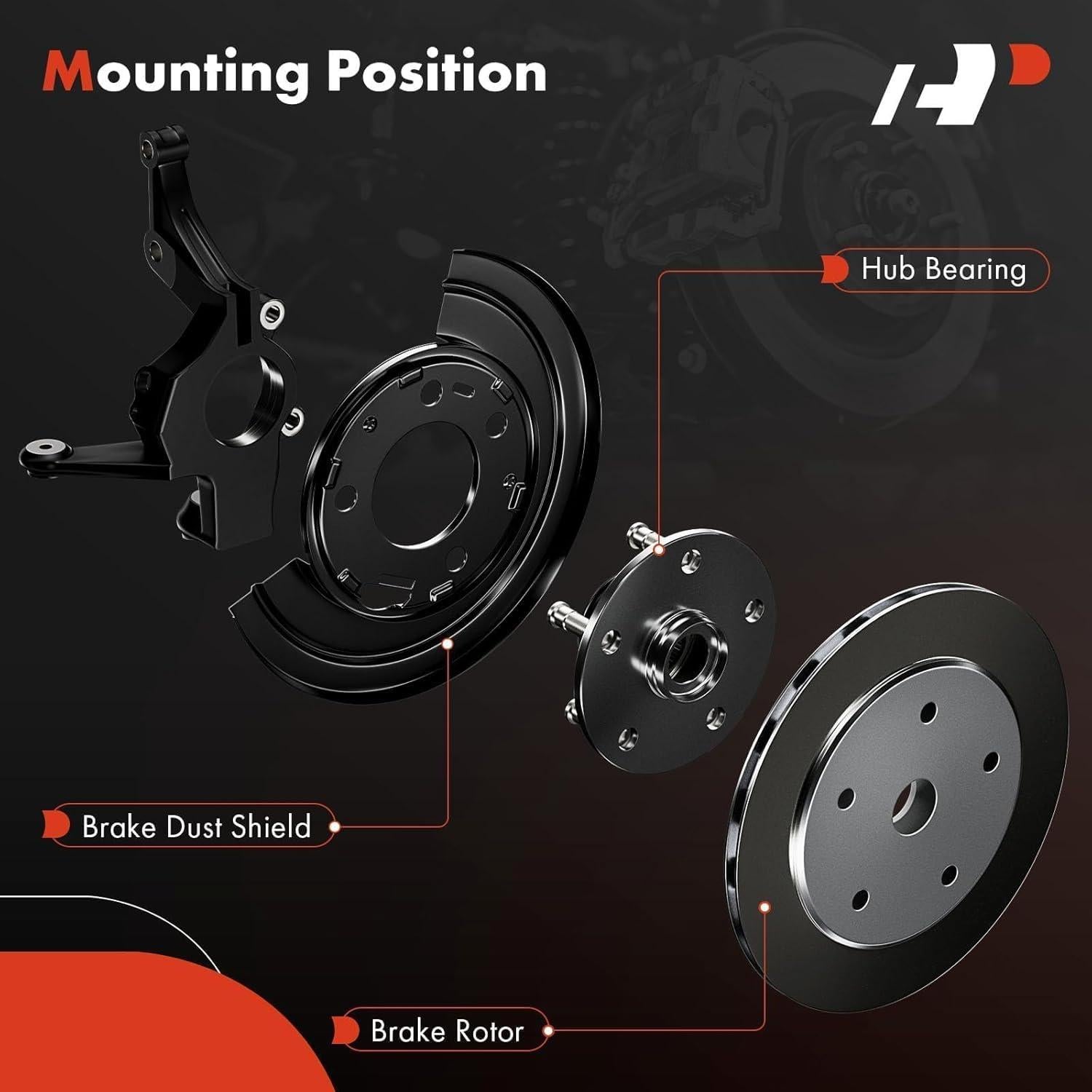 Escudo de Polvo de Freno A-Premium para Toyota y Scion - Juego de 2