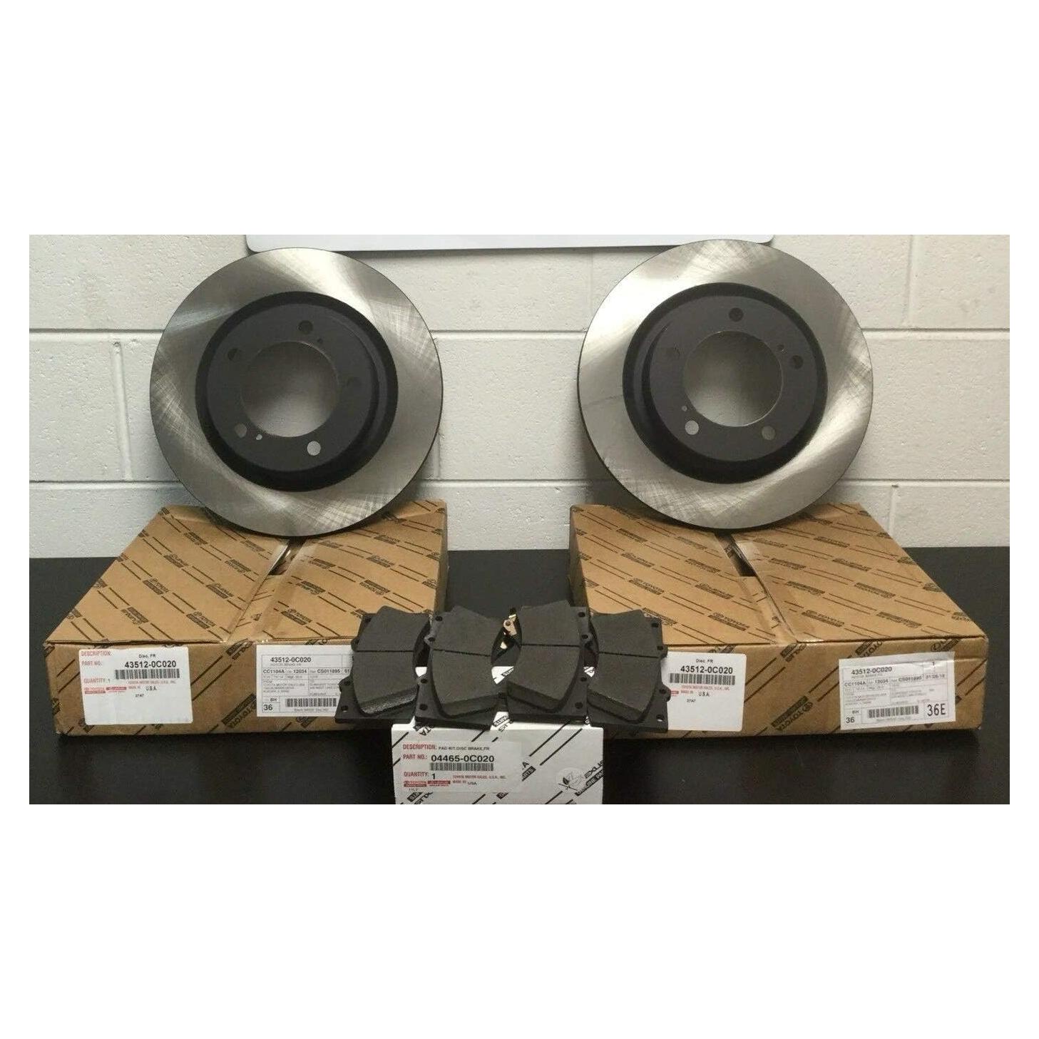 Juego de Pastillas y Discos de Freno Delanteros Toyota Tundra/Sequoia