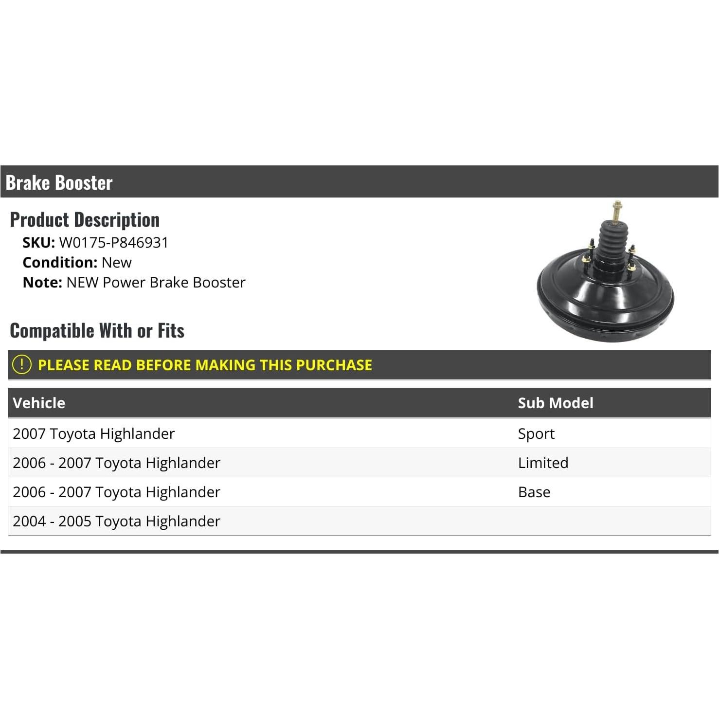 Acelerador de Freno Toyota Highlander 2004-2007 - Marketplace Auto Parts