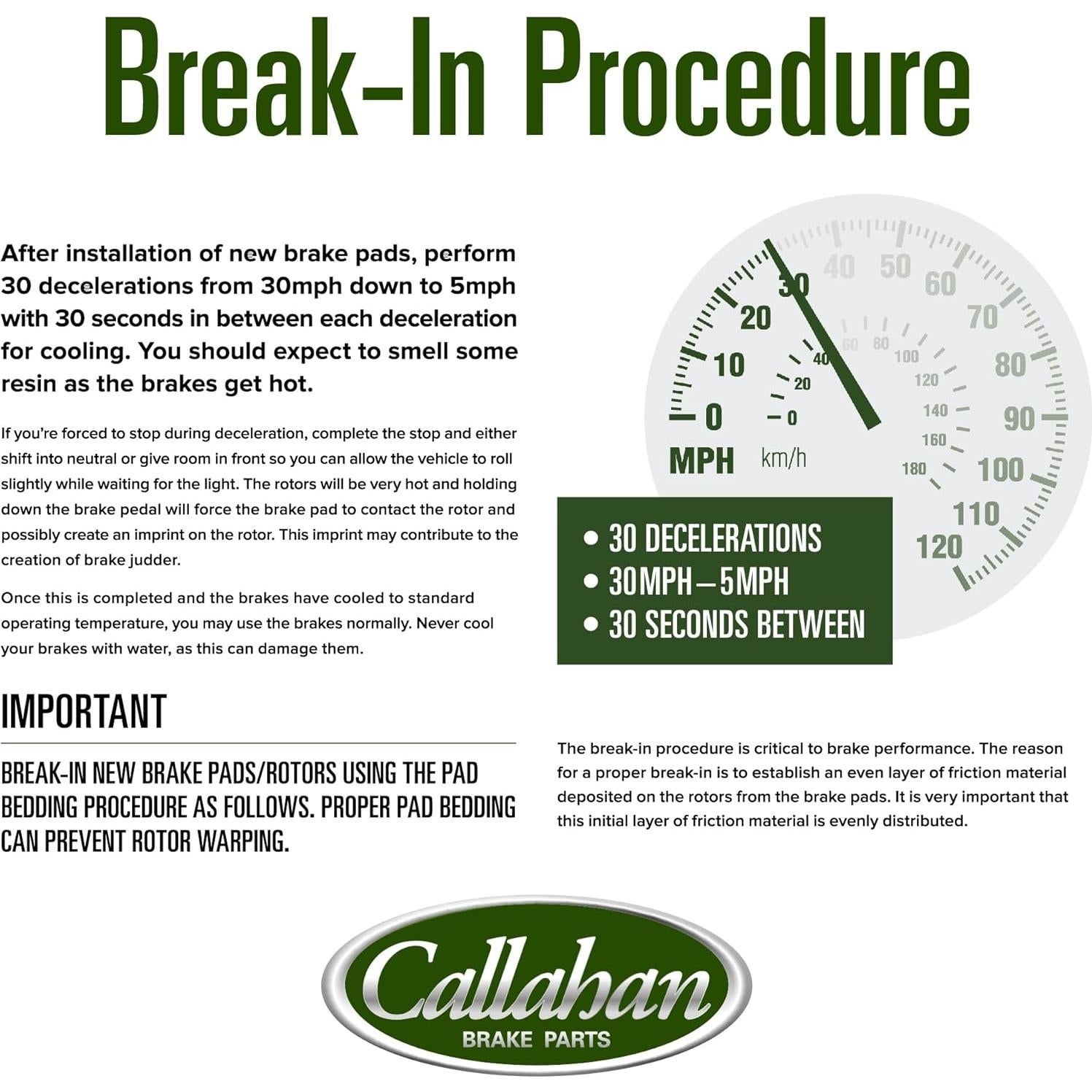 Kit de frenos delantero y trasero Callahan para Lexus HS250H y Toyota Rav4