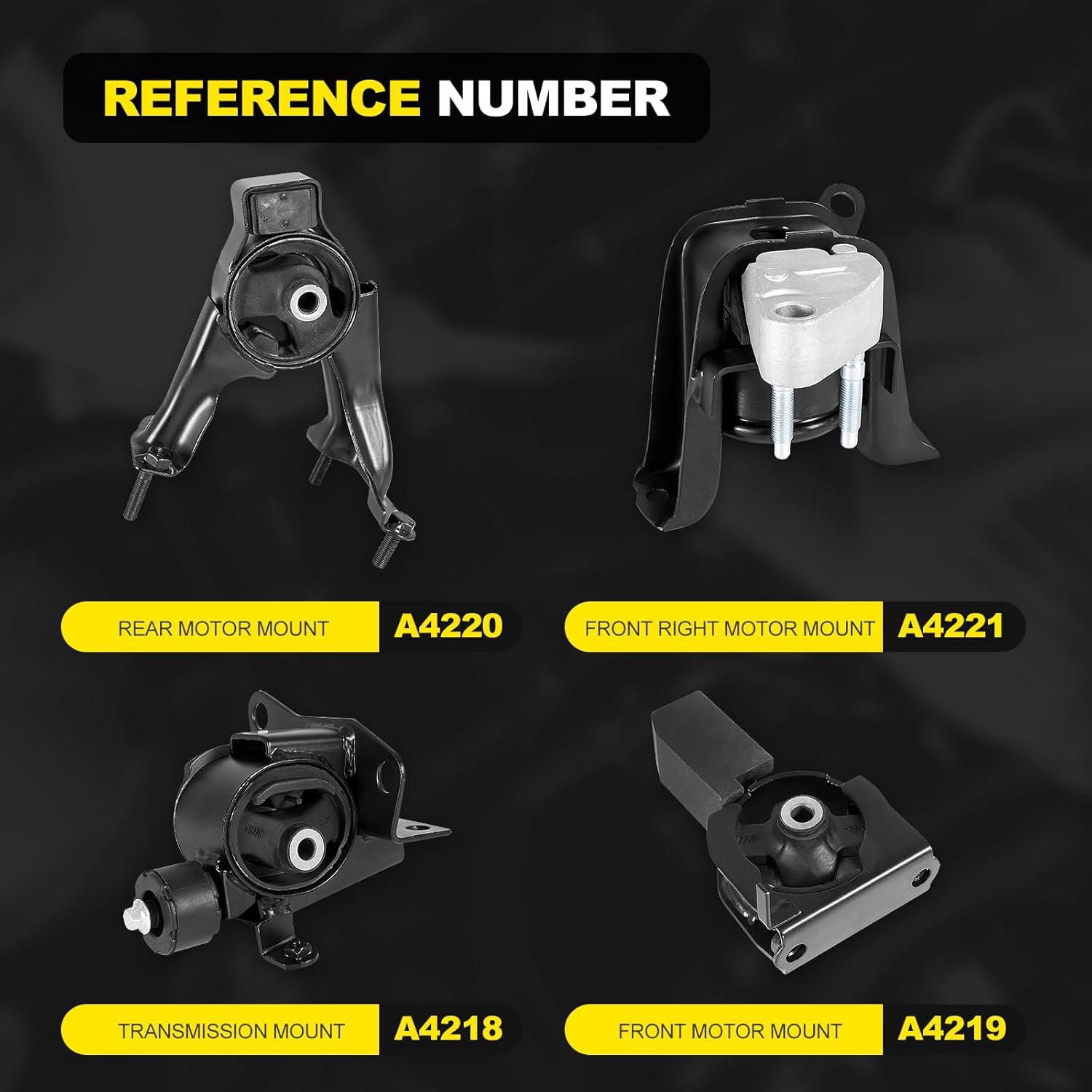 Juego de Soportes de Motor YEHERIT para Toyota Corolla 1.8L