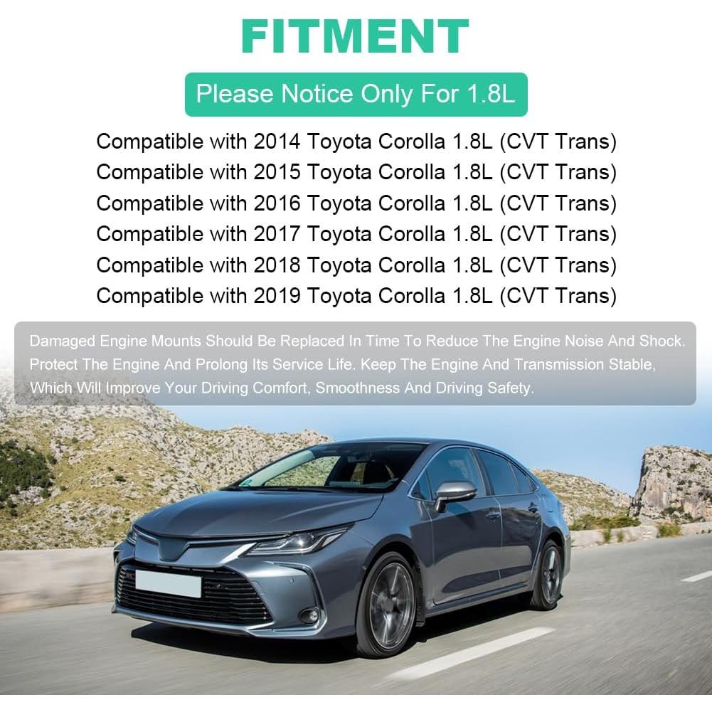 Kit de Soportes de Motor y Transmisión JDMON para Toyota Corolla 1.8L 2014-2019