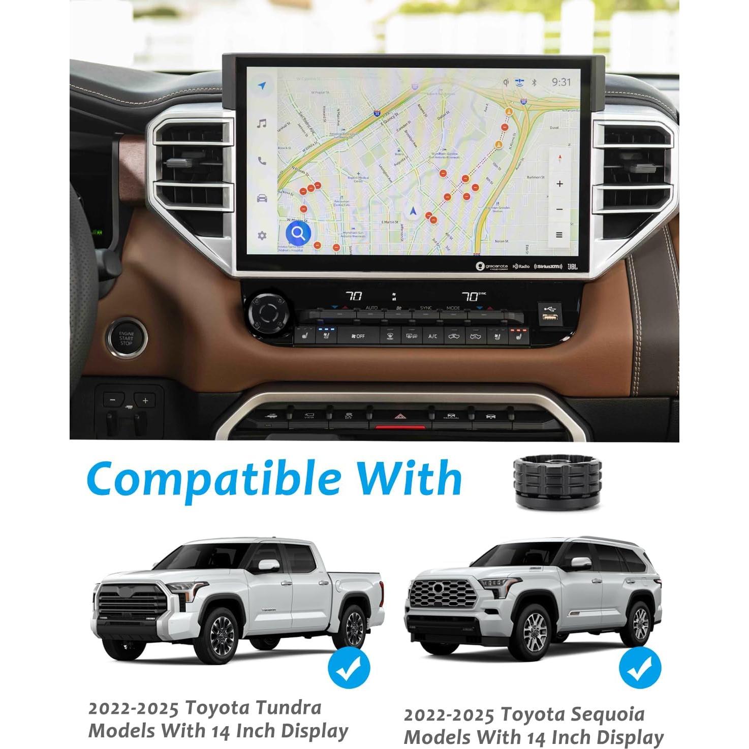 Perilla de Control de Radio Tiga para Toyota Tundra 2022-2025