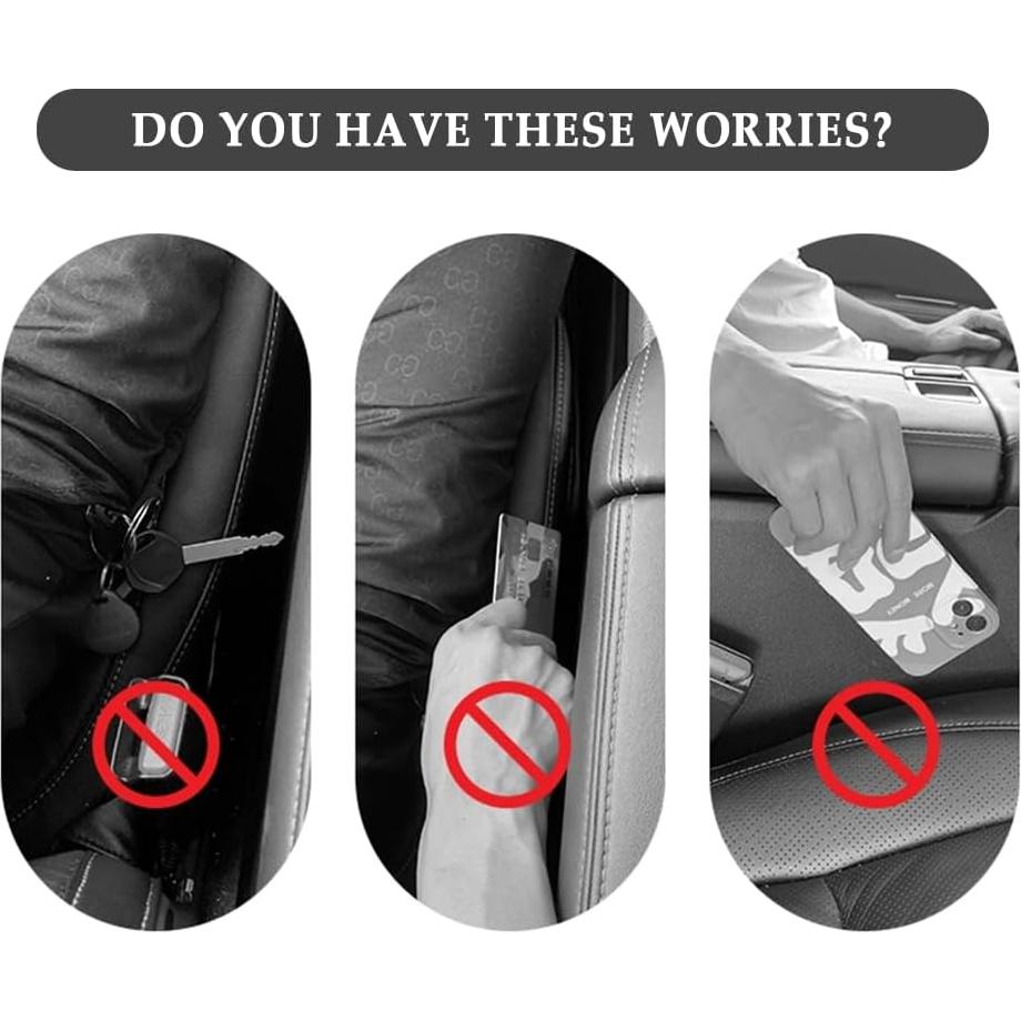 Relleno Espacio Asientos Coche IHOTDER 2PCS Negro