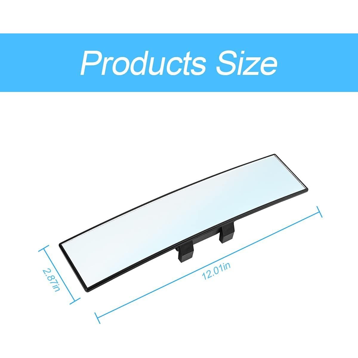 Espejo Retrovisor Panorámico 8sanlione 30,48 cm Blanco