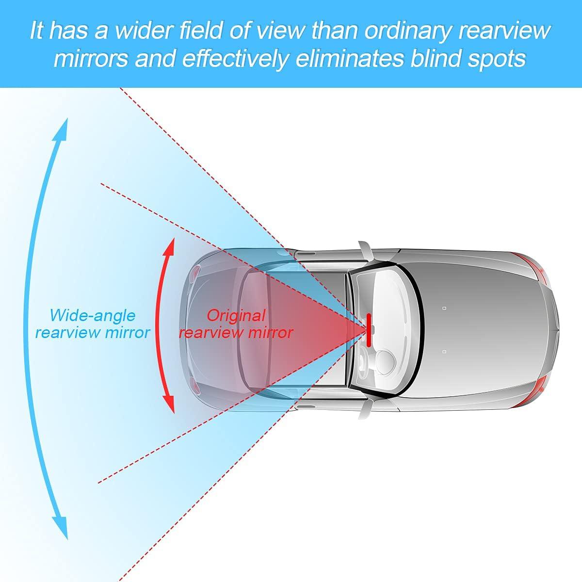 Espejo Retrovisor Panorámico 8sanlione 30,48 cm Blanco