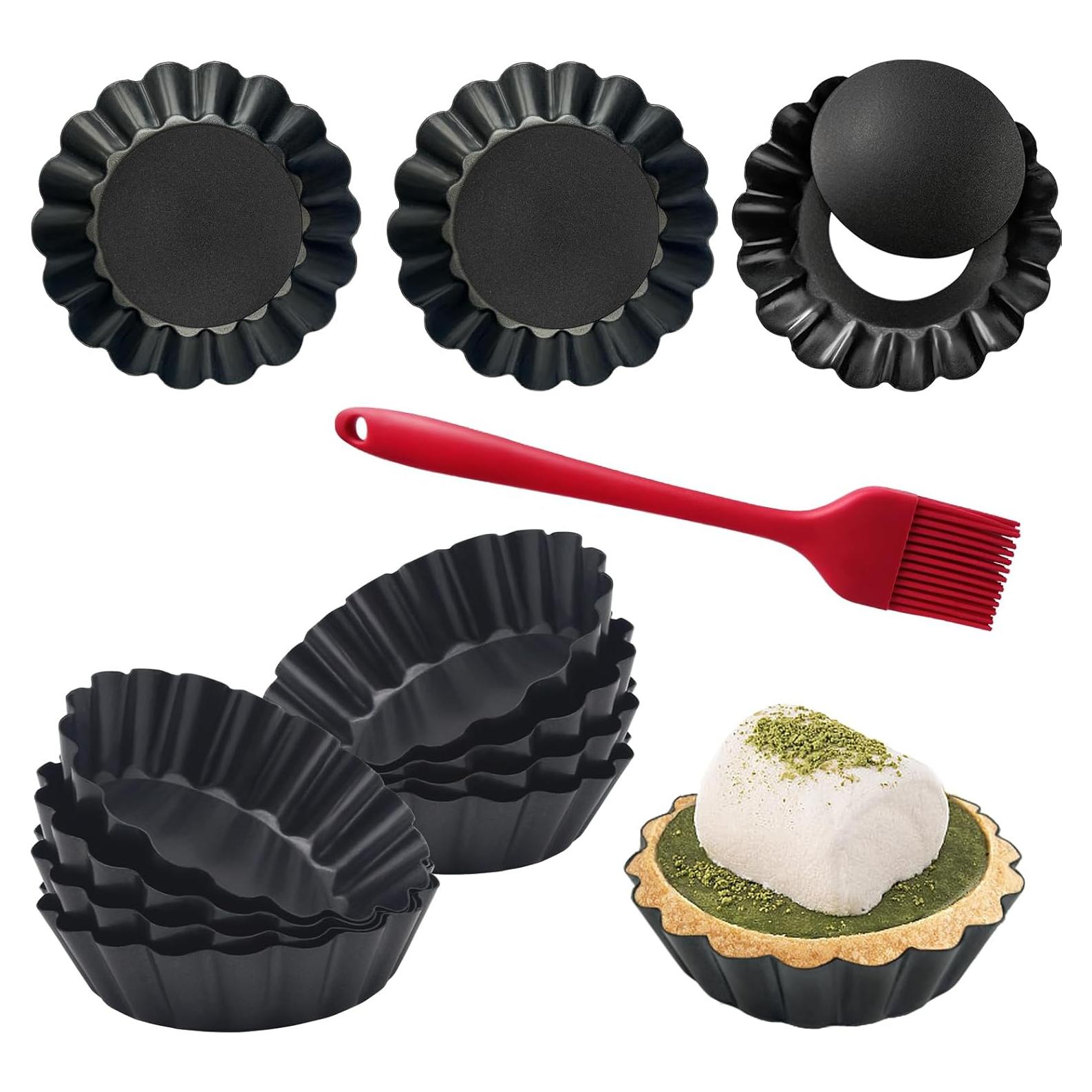 12 Moldes para Tartas de Huevo Urxirha 8 cm Antiadherentes