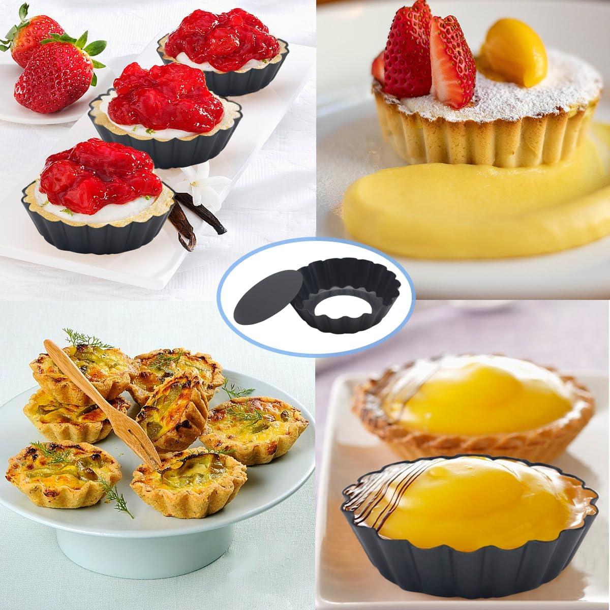 12 Moldes para Tartas de Huevo Urxirha 8 cm Antiadherentes