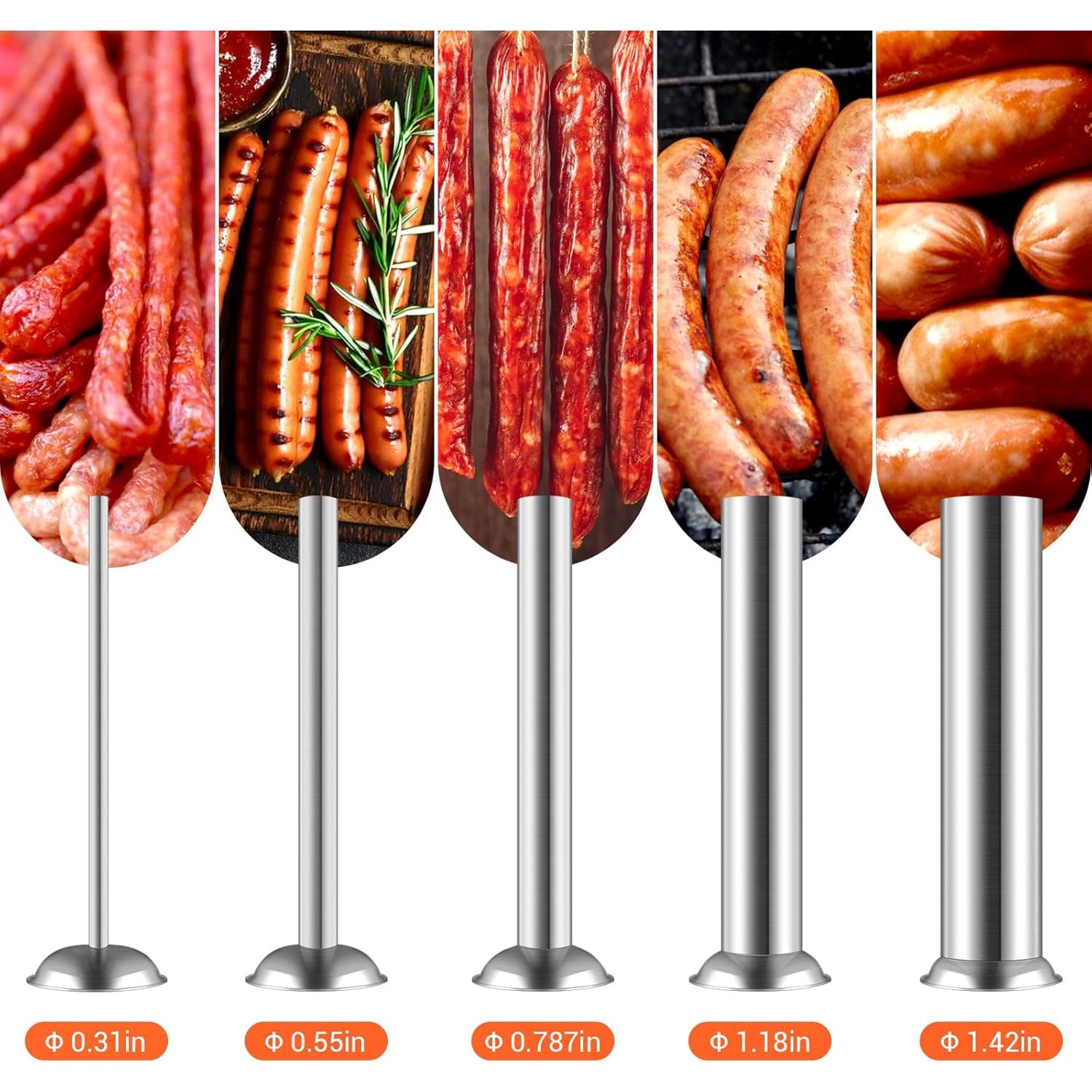 Rellenador de Salchichas LEEVOT 3L Acero Inoxidable 2 Velocidades