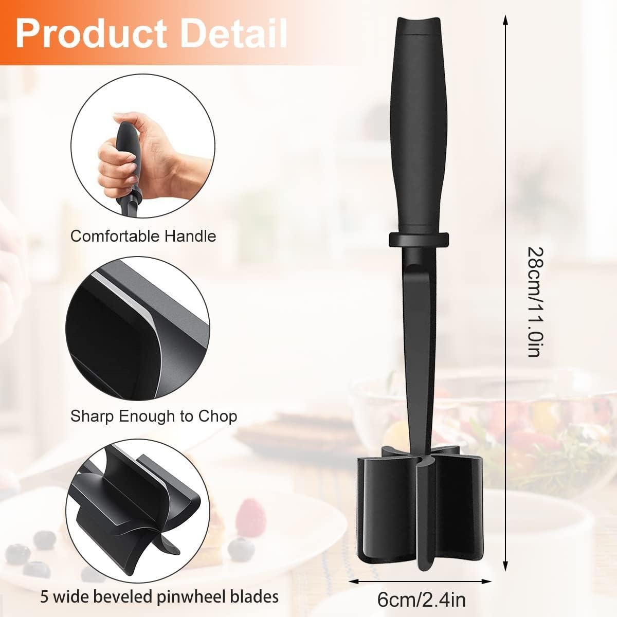 Aplastador de Carne TKSDWBLTY de Nylon Antiadherente 27.94 cm