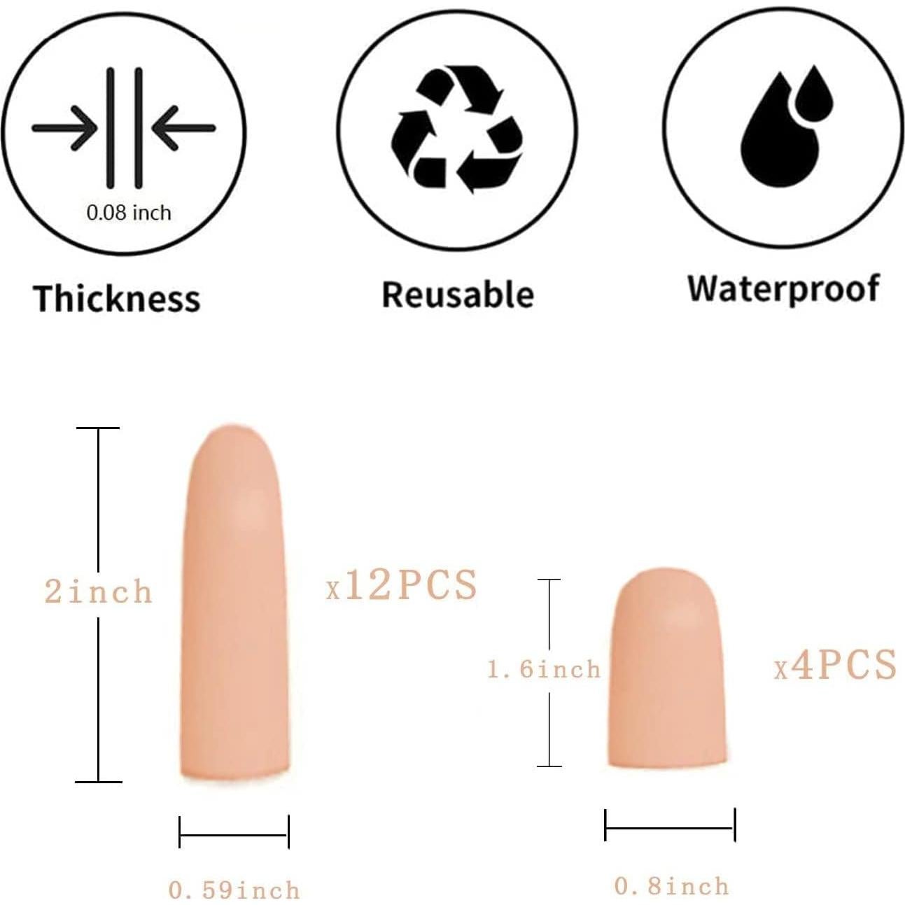 16 Protectores de Dedos de Gel Silicona Zxfuture - Alivio para Callos y Ampollas