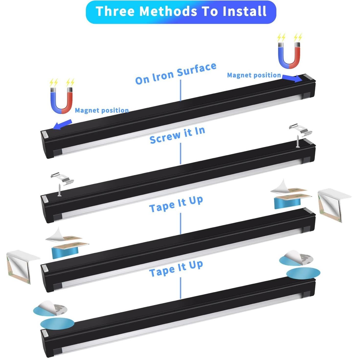 Barra de luz negra LED 10W 1ft THLITURE para fiestas y arte