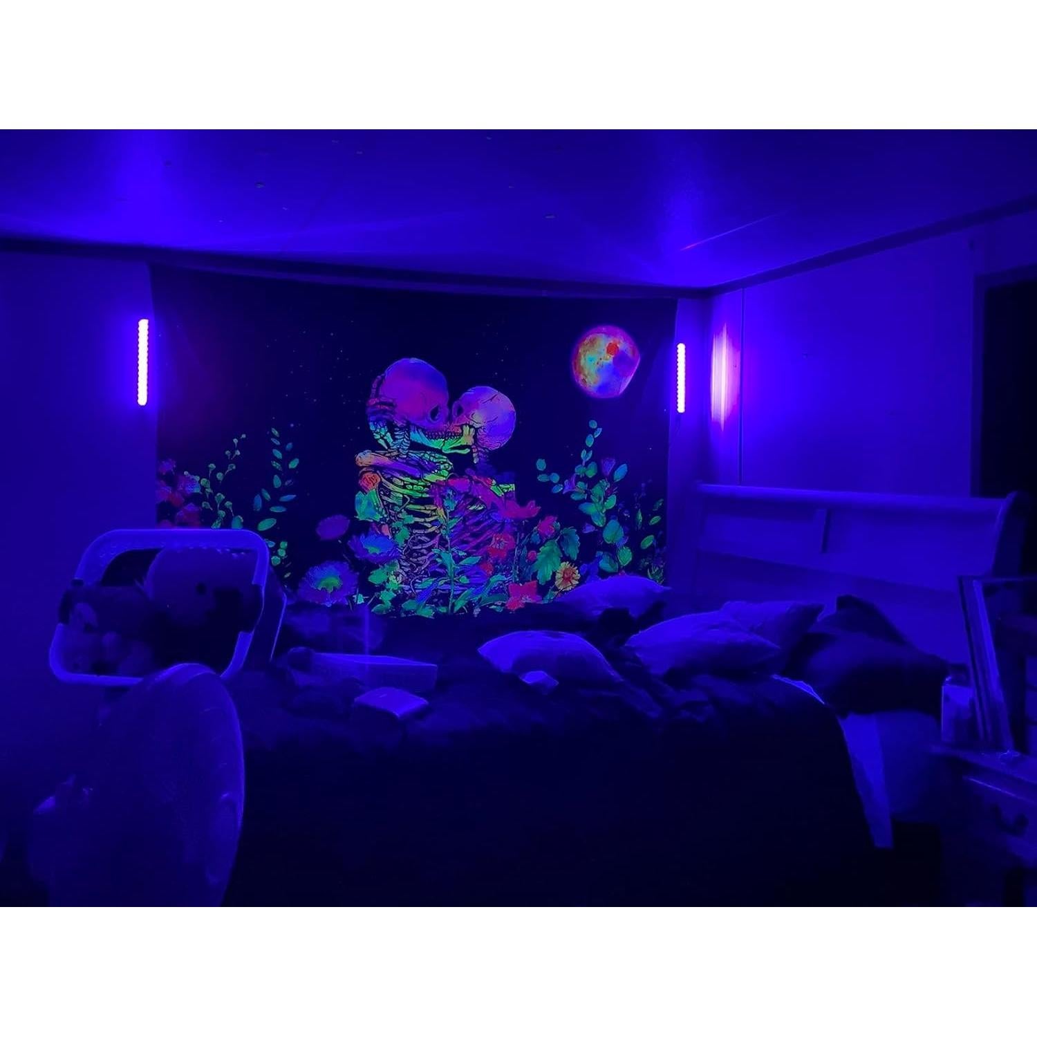 Barra de luz negra LED 10W 1ft THLITURE para fiestas y arte