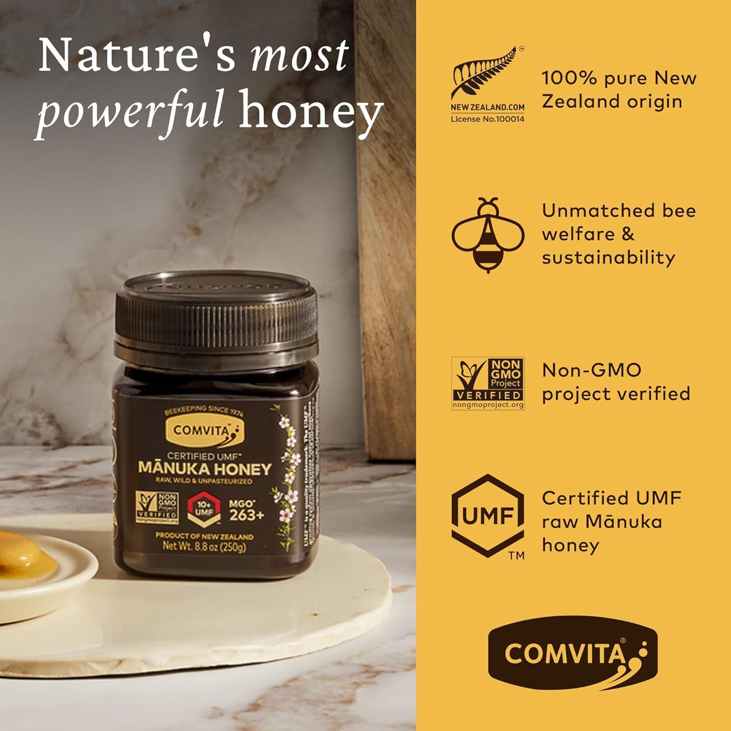 Miel de Manuka Cruda Comvita UMF 10+ 250g - Pura de Nueva Zelanda