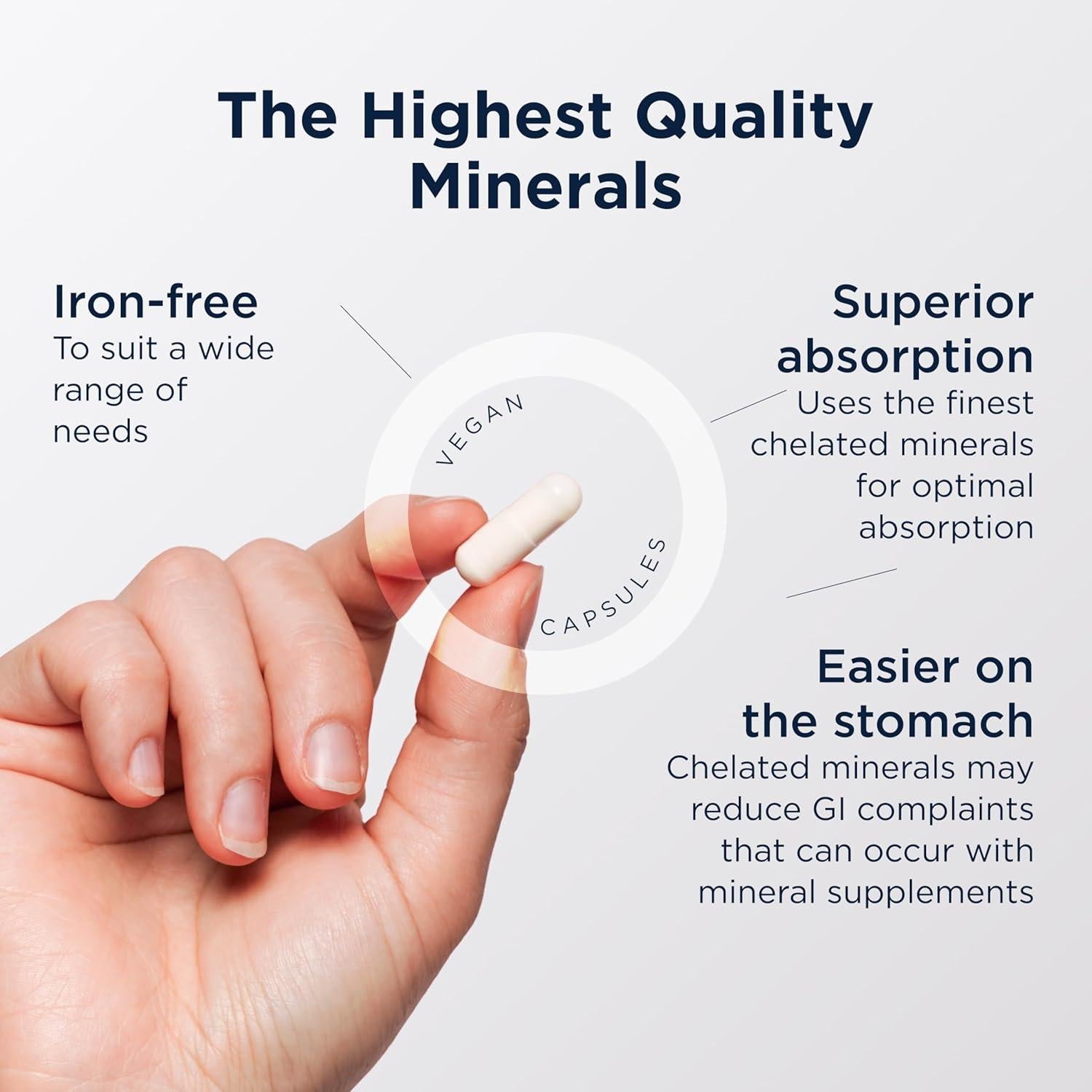 Complejo Mineral Completo Designs for Health - 12 Minerales Esenciales Vegano 90 Cápsulas