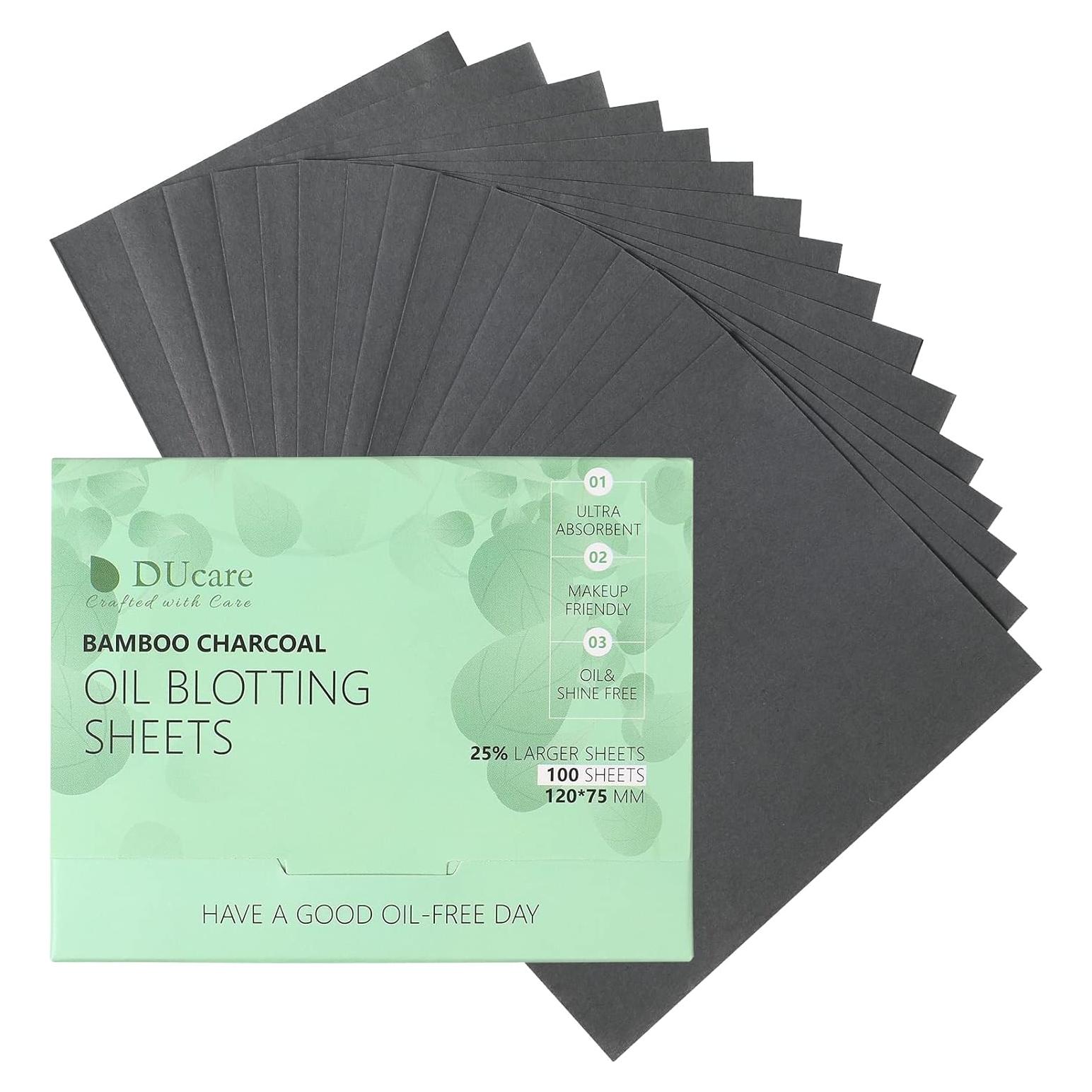 Hojas Absorbentes de Aceite DUcare 100 Unidades Piel Grasa