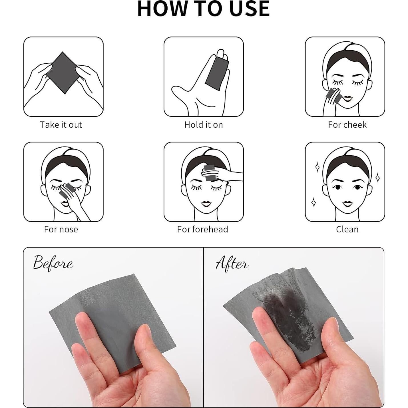 Hojas Absorbentes de Aceite DUcare 100 Unidades Piel Grasa