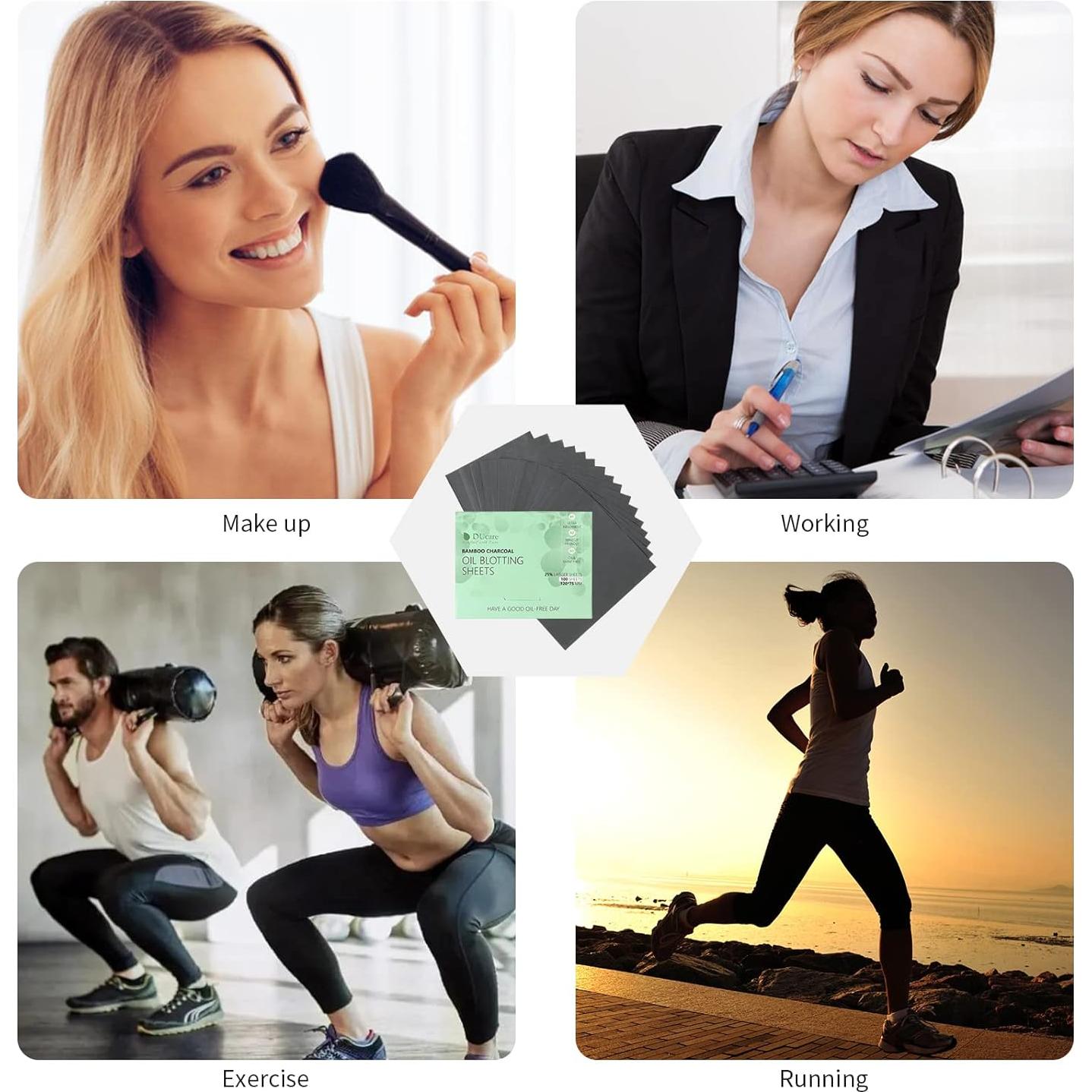 Hojas Absorbentes de Aceite DUcare 100 Unidades Piel Grasa