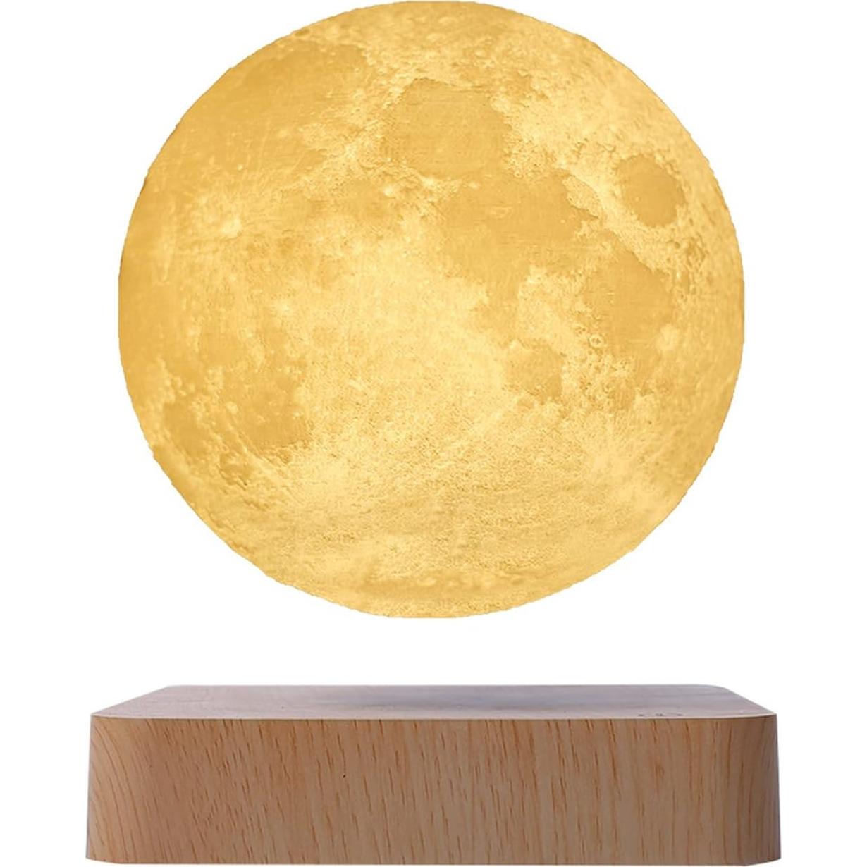 Lámpara de Luna Levitante PeacePlanet 14cm 3 Colores Táctil