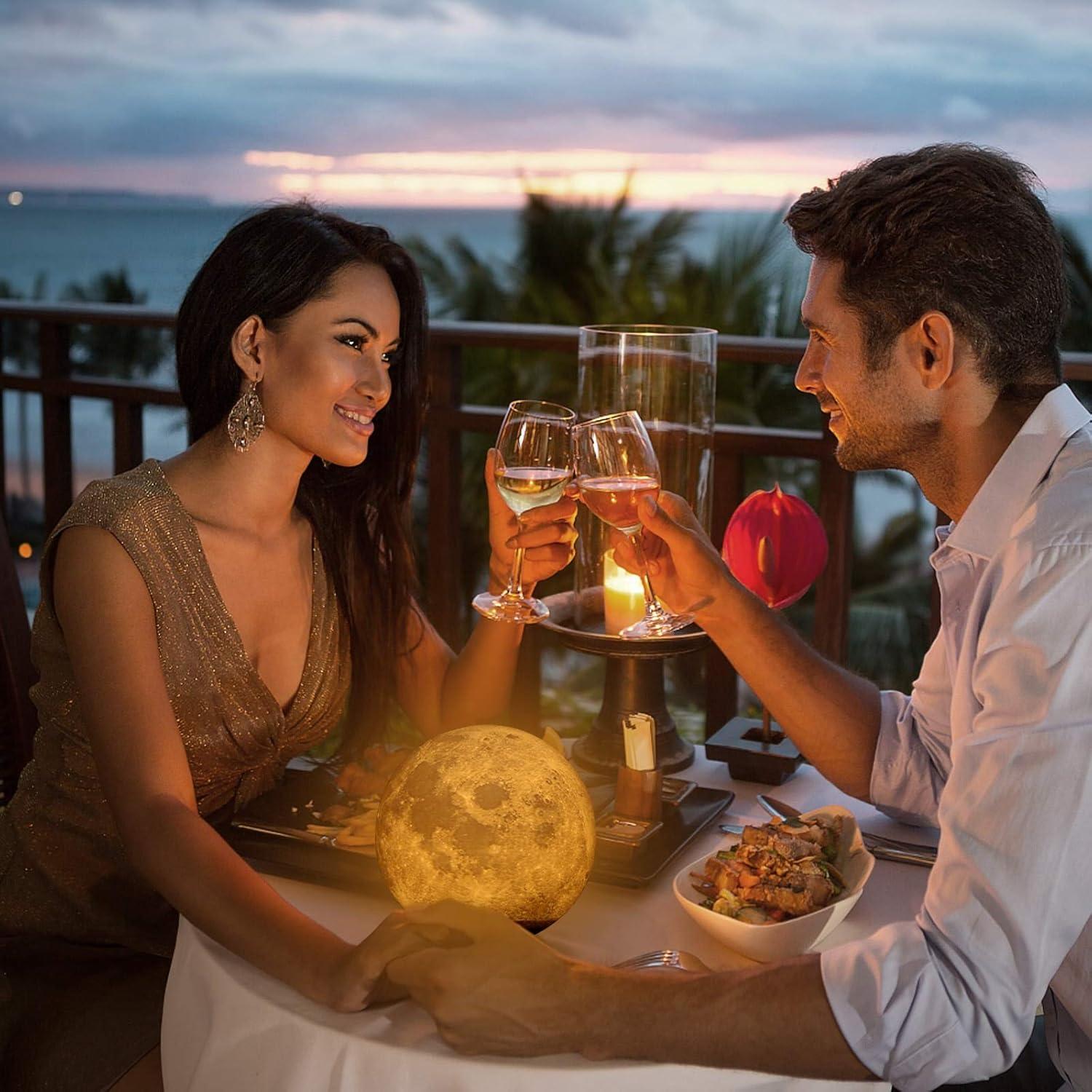 Lámpara de Luna Levitante PeacePlanet 14cm 3 Colores Táctil