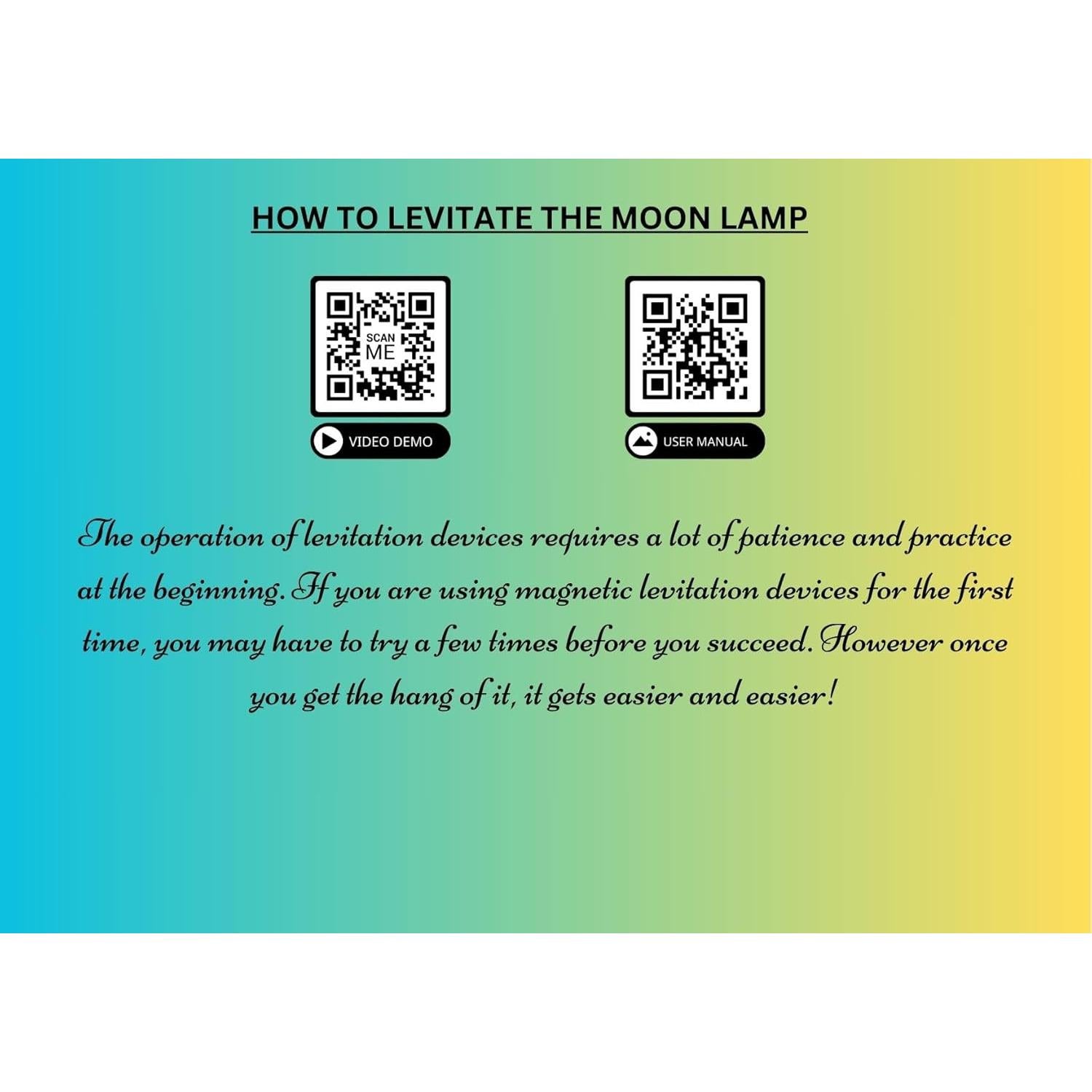 Lámpara de Luna Levitante PeacePlanet 14cm 3 Colores Táctil