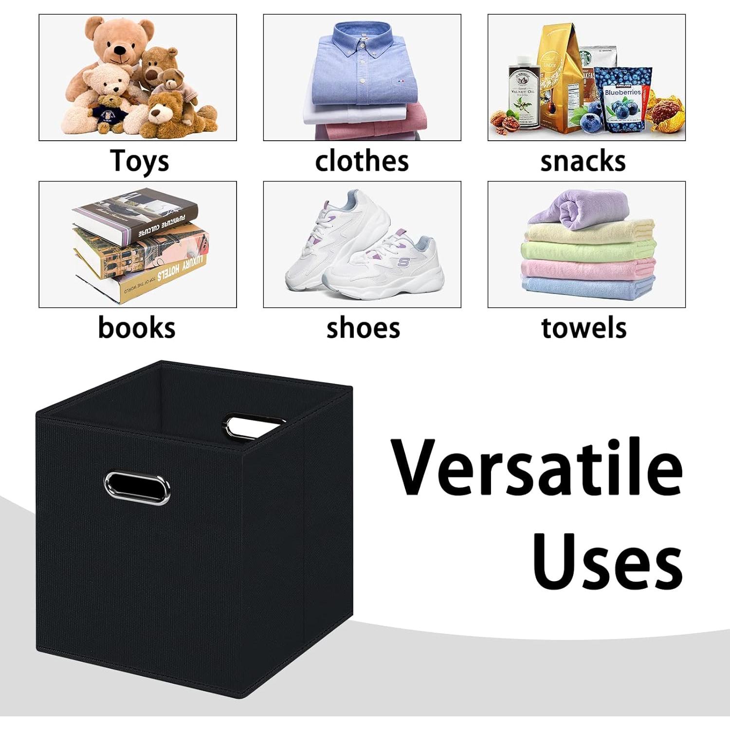 Cajas de Almacenamiento Plegables HEAYEEG 27.94 cm Negro