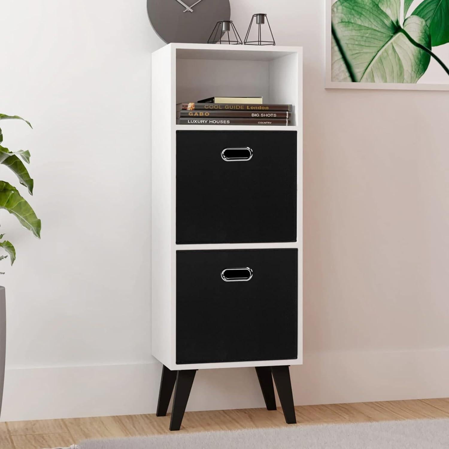 Cajas de Almacenamiento Plegables HEAYEEG 27.94 cm Negro