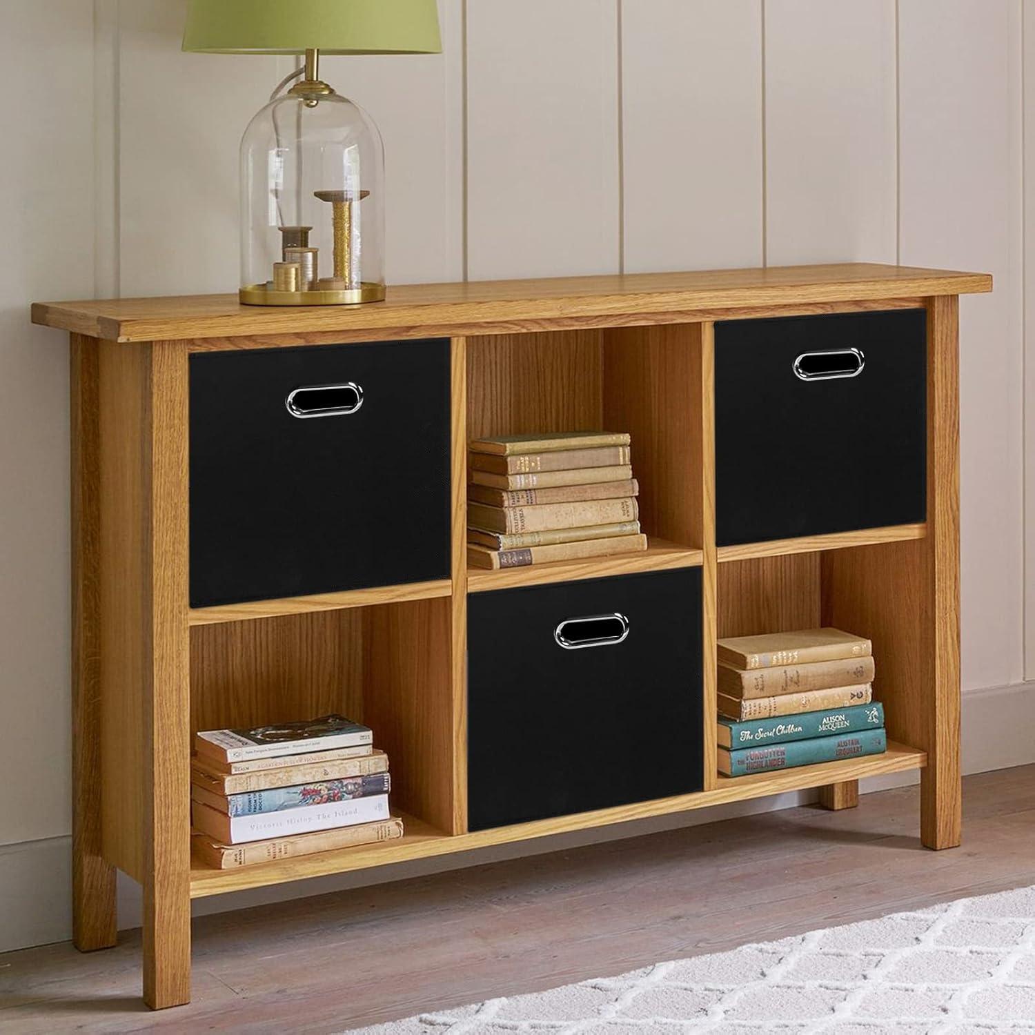 Cajas de Almacenamiento Plegables HEAYEEG 27.94 cm Negro