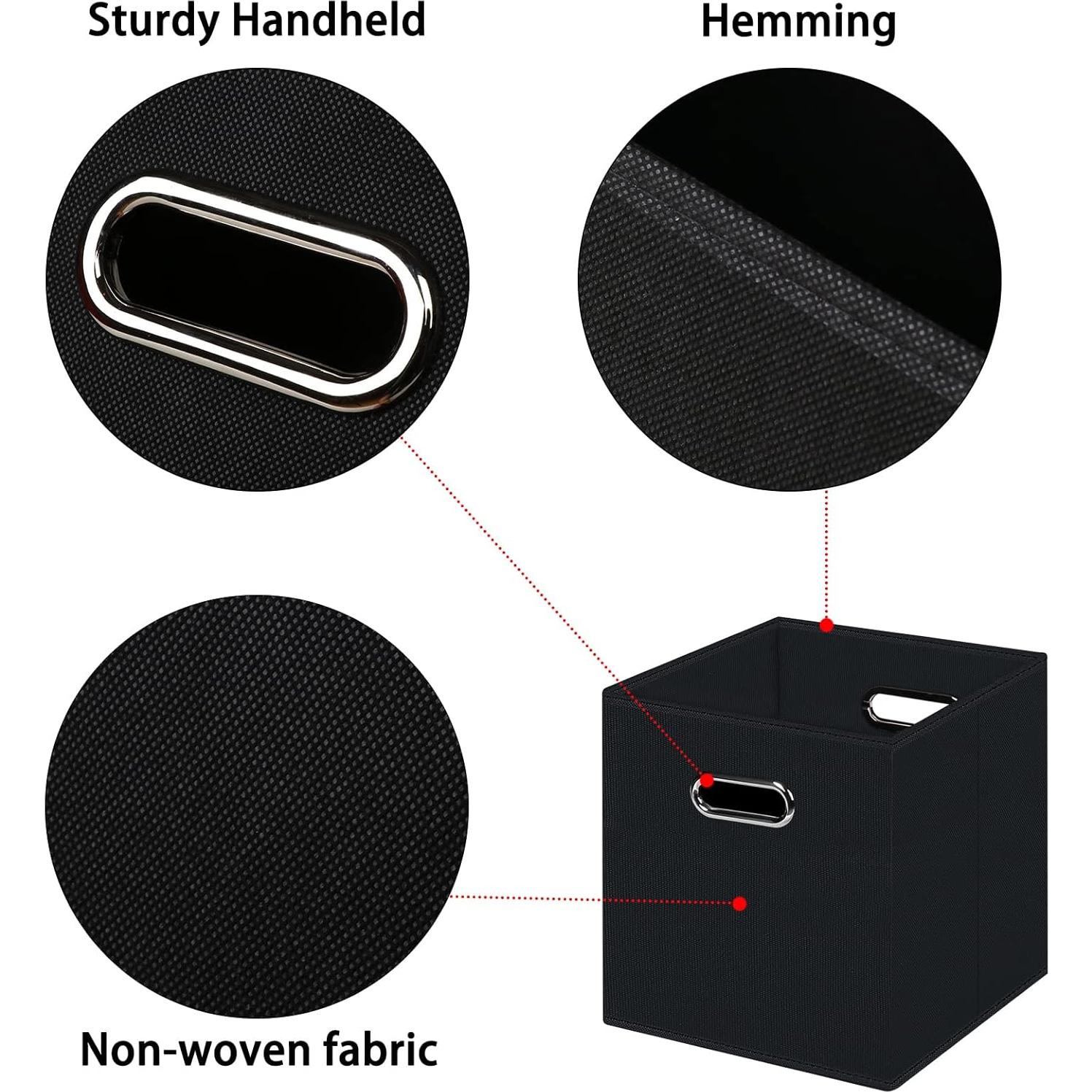 Cajas de Almacenamiento Plegables HEAYEEG 27.94 cm Negro