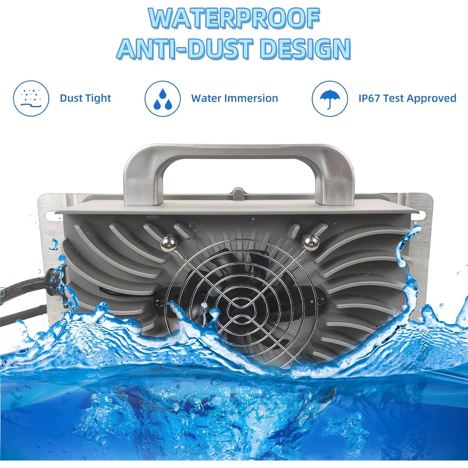 Cargador de Batería 36V 20AMP CAPTOK Impermeable para Carritos