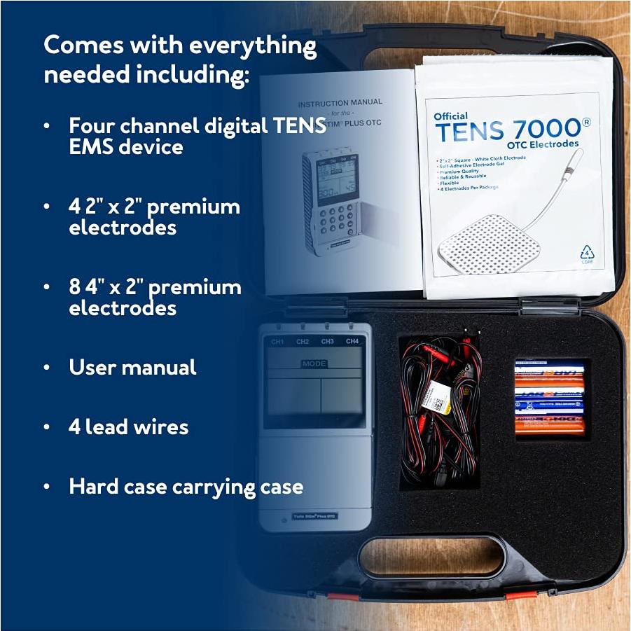 Unidad TENS y EMS Roscoe Medical 4 Canales Alivio Dolor